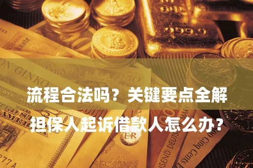 济南

担保人起诉借款人怎么办？流程合法吗？关键要点全解析