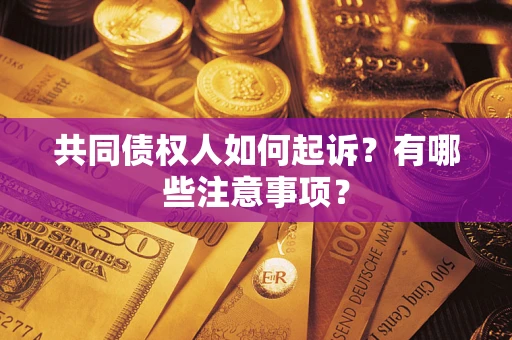 济南共同债权人如何起诉？有哪些注意事项？